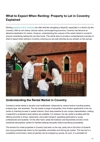 what to expect when renting property