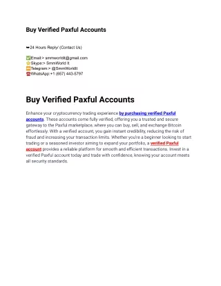 Buy Verified Paxful Accounts...