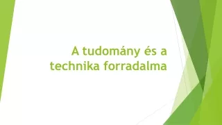 A tudomány és a technika forradalma