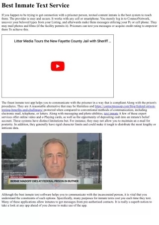 Best Inmate Textual content Services