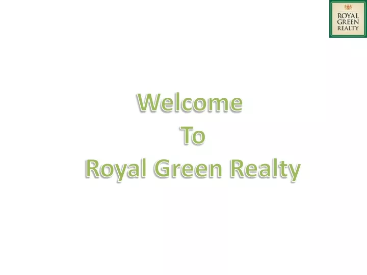 welcome to royal green realty