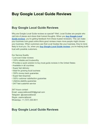 buy google local guide reviews
