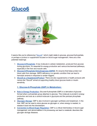 Gluco6 - Now Open To Everyone!