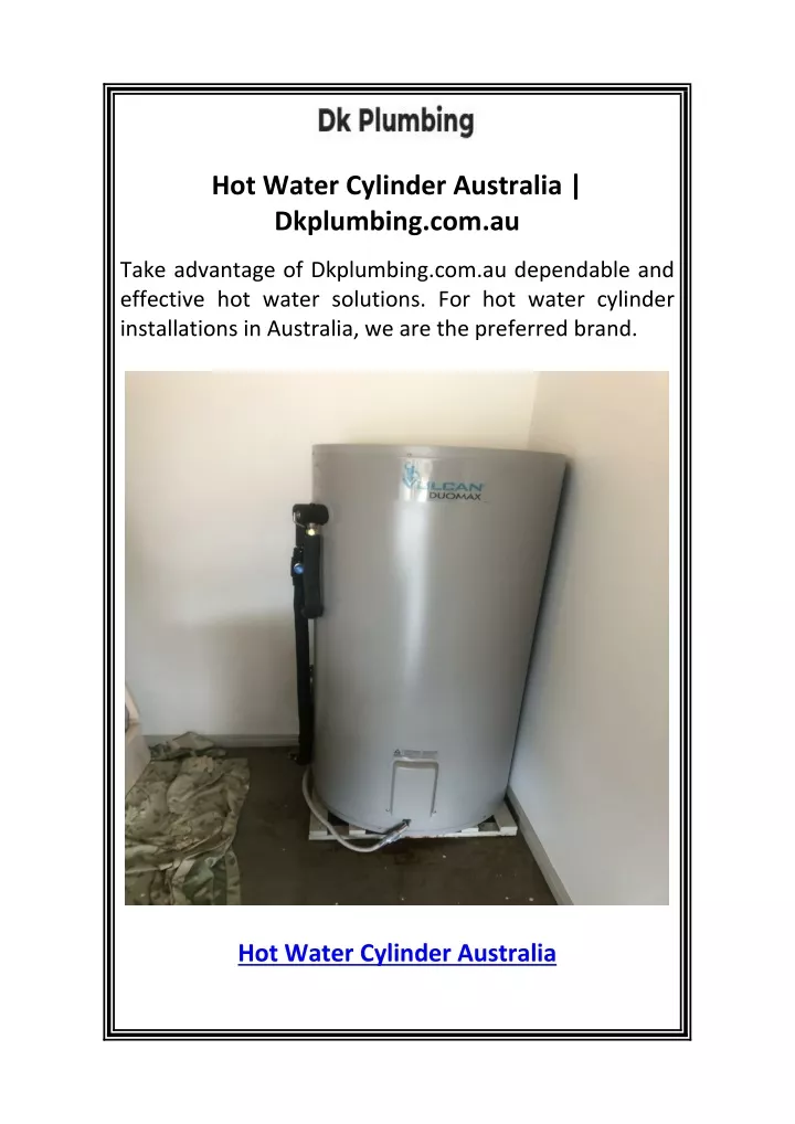 hot water cylinder australia dkplumbing com au