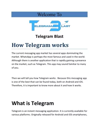 How Telegram works