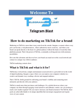 How to do marketing on TikTok for a brand