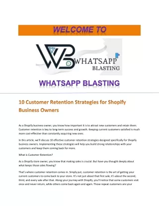 10 Shopify Customer Retention Strategies for Business Owners
