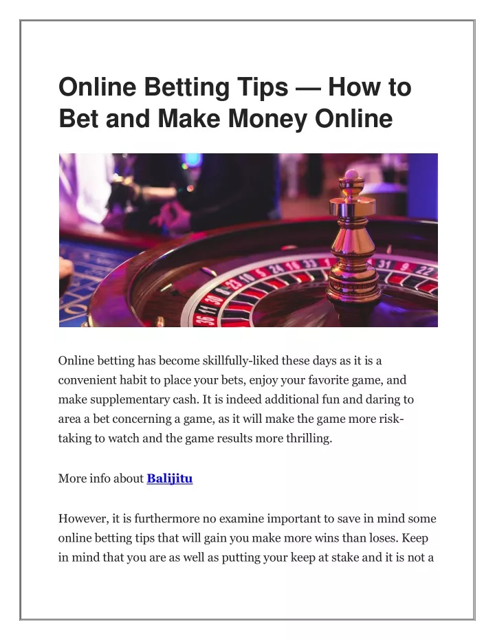 online betting tips how to bet and make money