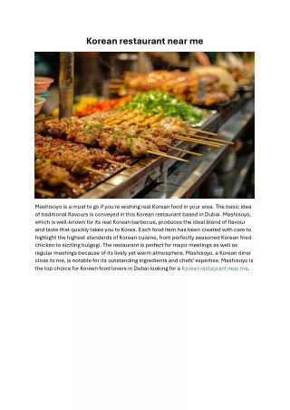 Korean restaurant near me