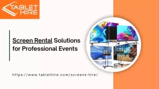 Premium Screen Rental Services for Events
