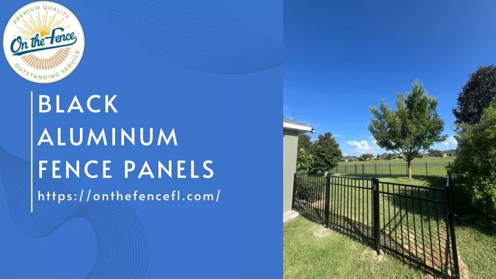 black aluminum fence panels