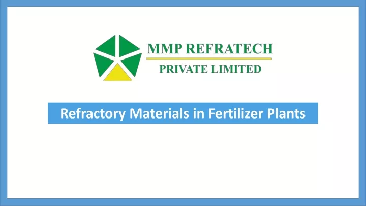 refractory materials in fertilizer plants