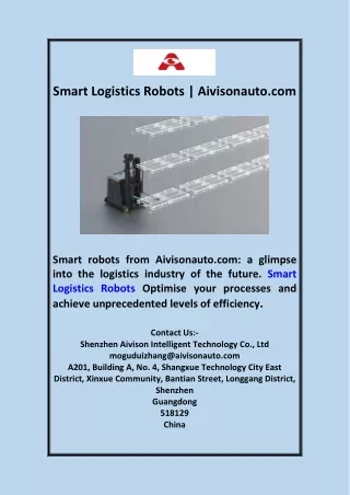 smart logistics robots aivisonauto com