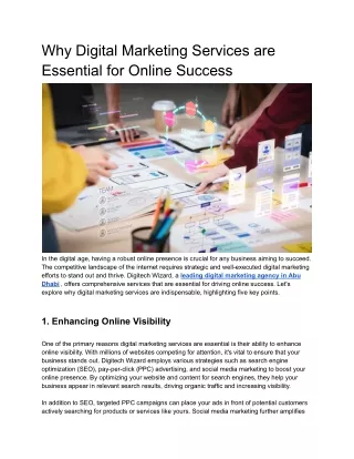 Why Digital Marketing Services are Essential for Online Success