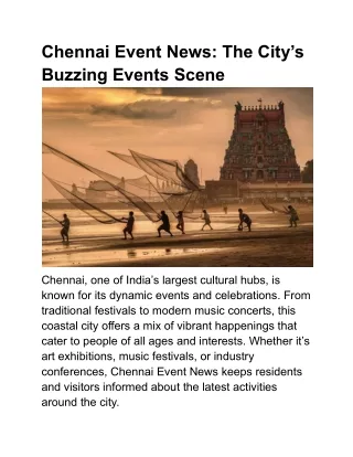 chennai event news the city s buzzing events scene
