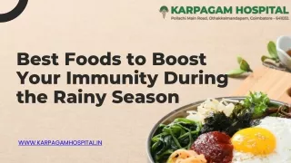 Best Foods to Boost Your Immunity During the Rainy Season