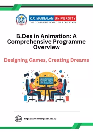 b des in animation a comprehensive programme