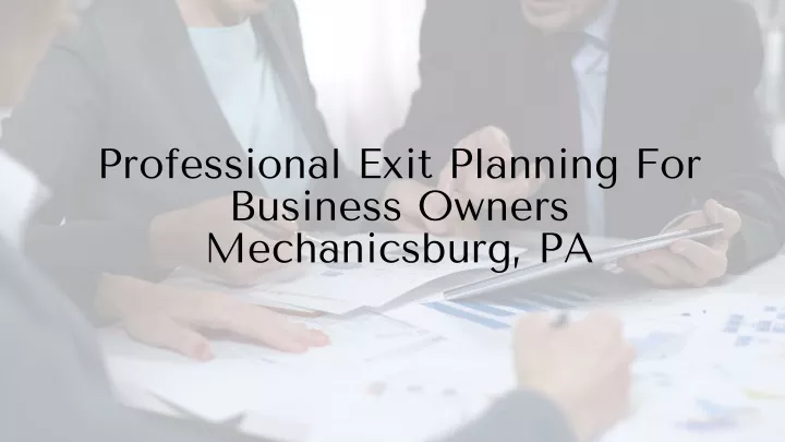 professional exit planning for business owners