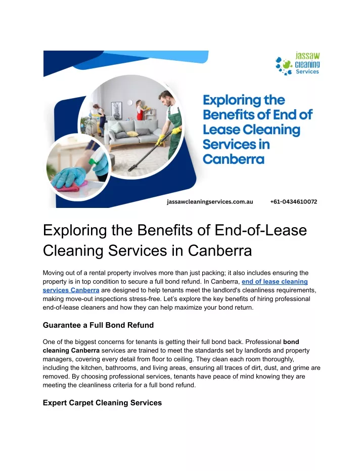 exploring the benefits of end of lease cleaning