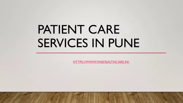 patient care services in pune