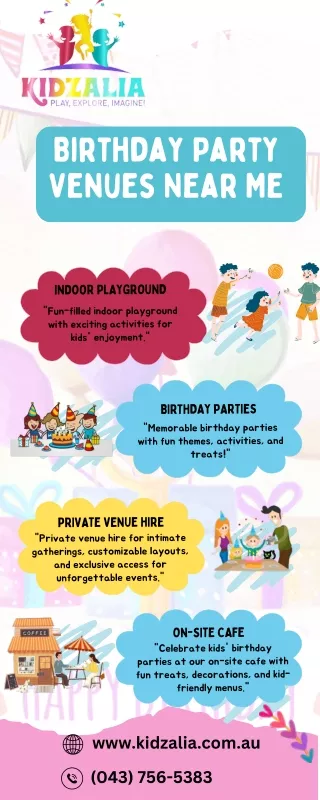 Birthday Party Venues Near Me | Infographic