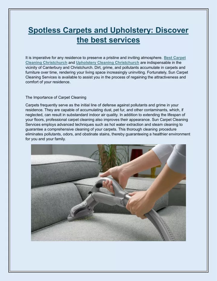 spotless carpets and upholstery discover the best