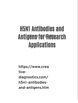 H5N1 Antibodies and Antigens for Research Applications