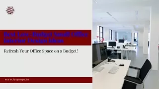 Best Low-Budget Small Office Interior Design Ideas