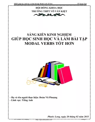 Giúp học sinh học và làm bài tập Modal verbs tốt hơn