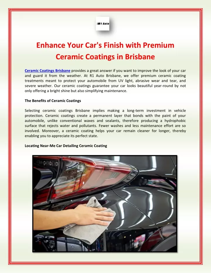 enhance your car s finish with premium ceramic