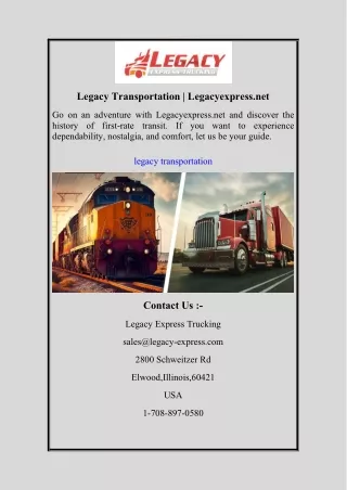 Legacy Transportation Legacyexpress.net