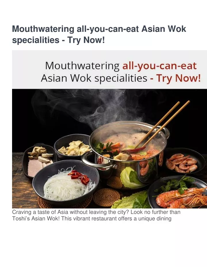 mouthwatering all you can eat asian