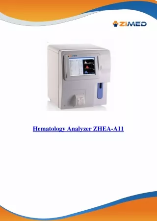 hematology analyzer zhea a11
