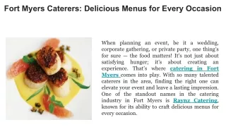fort myers caterers delicious menus for every