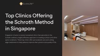 Top Clinics Offering the Schroth Method in Singapore