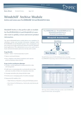 Windchill Archive - Secure Data Management for Efficient Product Lifecycle Management