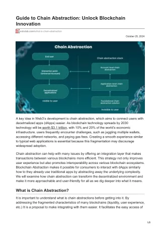 guide to chain abstraction unlock blockchain