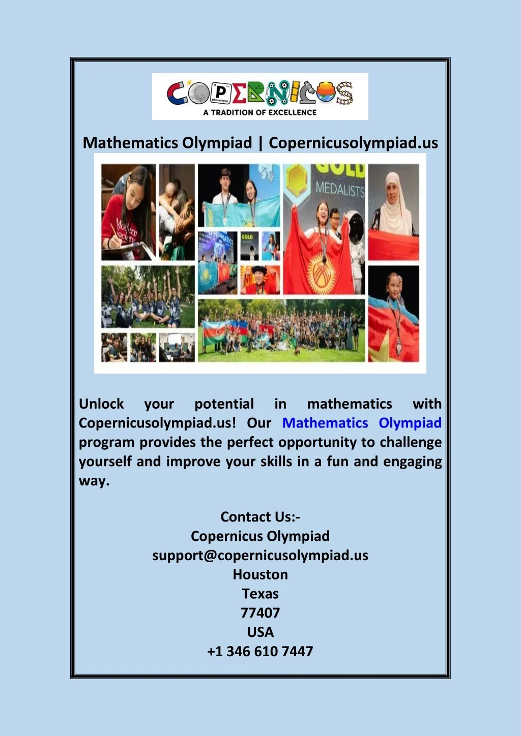 PPT - Mathematics Olympiad | Copernicusolympiad.us PowerPoint ...