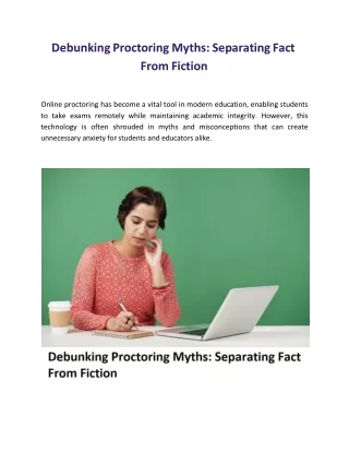 Debunking Proctoring Myths: Separating Fact From Fiction