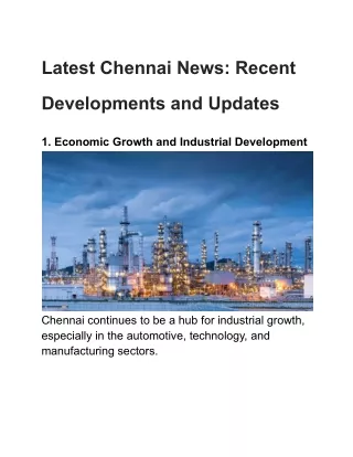 latest chennai news recent