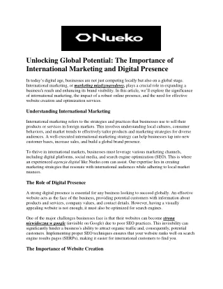 unlocking global potential the importance