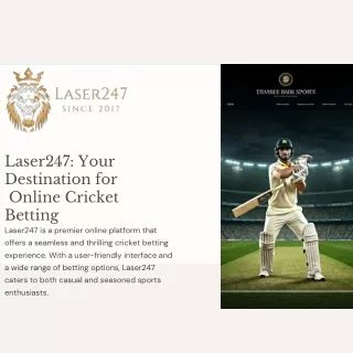 Laser247 Your Ultimate Guide to Online Cricket Betting