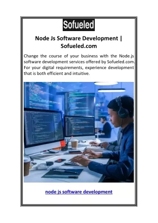 Node Js Software Development  Sofueled.com