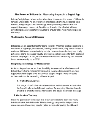 The Power of Billboards_ Measuring Impact in a Digital Age