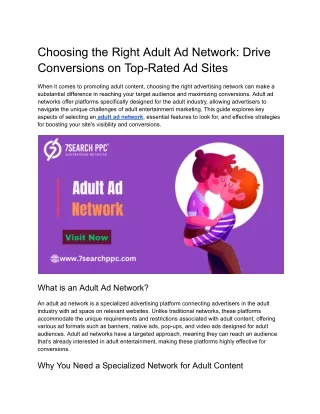 Choosing the Right Adult Ad Network_ Drive Conversions on Top-Rated Ad Sites