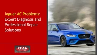 Jaguar AC Problems Expert Diagnosis and Professional Repair Solutions