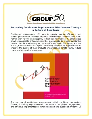 enhancing continuous improvement effectiveness