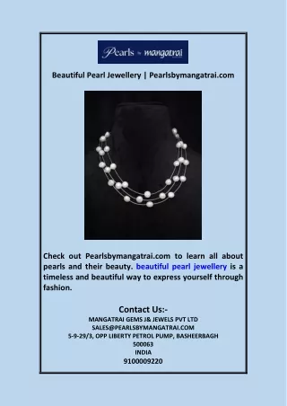 Beautiful Pearl Jewellery | Pearlsbymangatrai.com