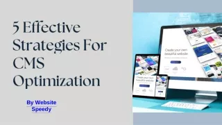 5 Effective Strategies For CMS Optimization