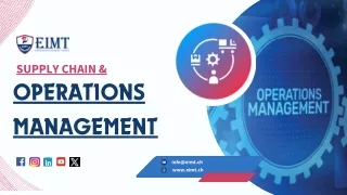 Supply Chain and Operations Management